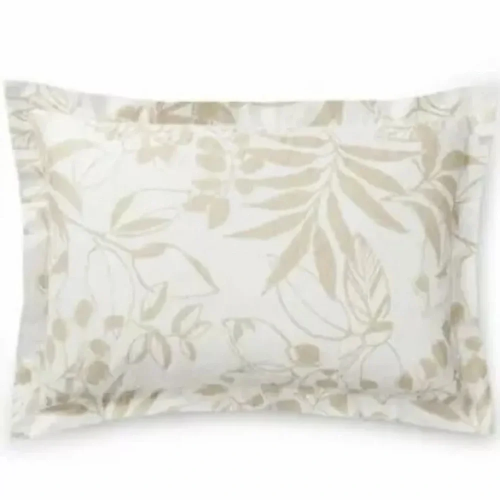Ralph Lauren NWT One Cecily Palmetto King Pillow Sham Floral Tan Beige NWT $185